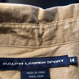 Ralph Lauren Tan linen shirt